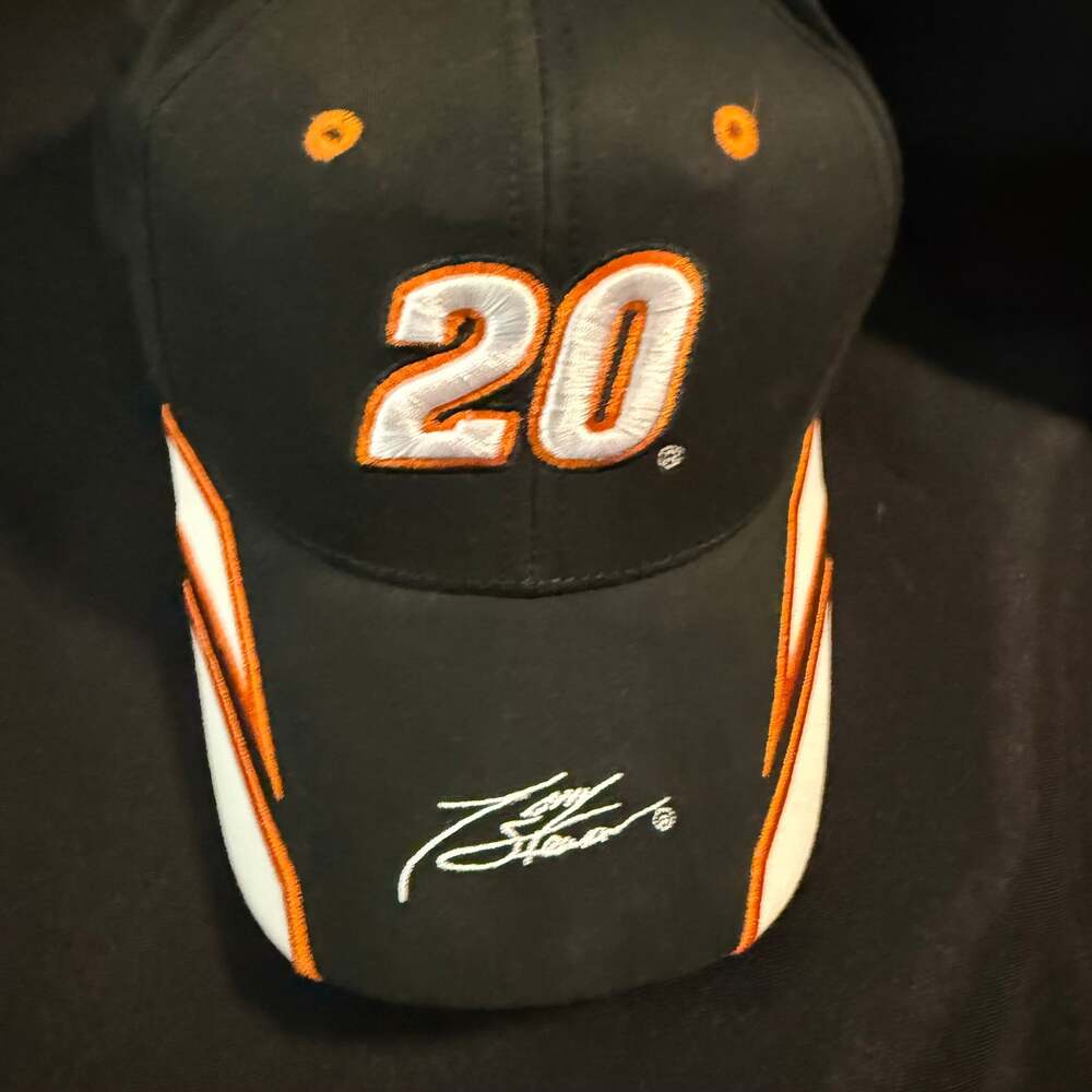 Tony Stewart #20 Home Depot NASCAR Racing Black‎ Orange White Adjustable Hat